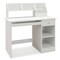 White Children Writing Table with Keyboard Tray and Hutch Drawer Shelves Ideal for Kids